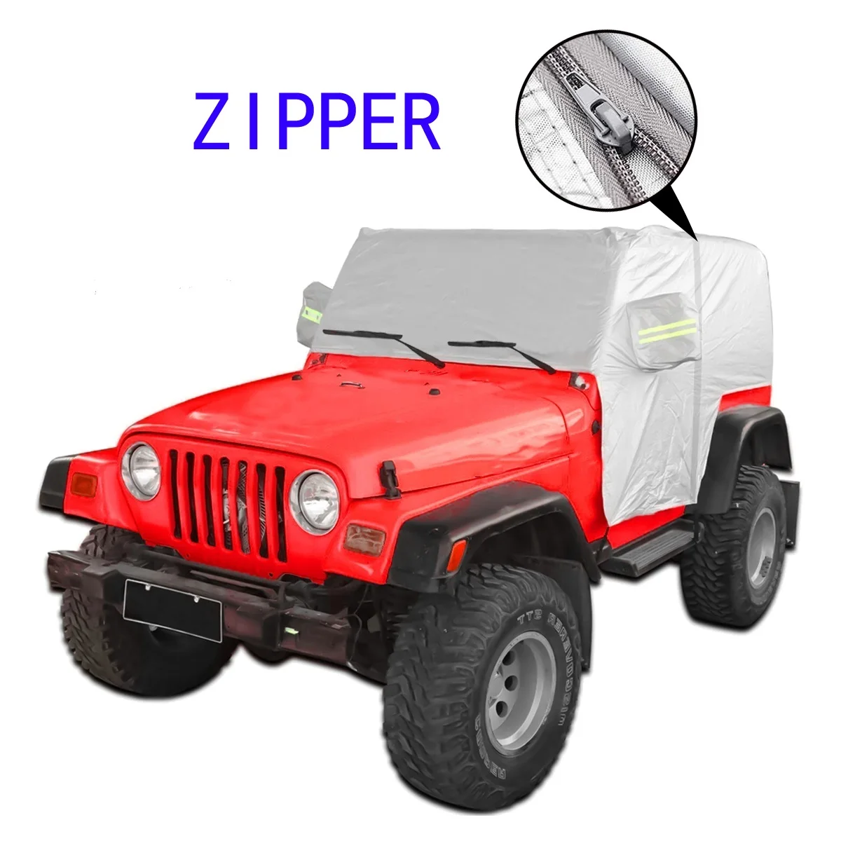 190T Car Half Cover & Zipper Waterproof Outdoor Sun UV Protection Rain Accessories For Jeep Wrangler CJ TJ JK 2 Door 1997-2006
190T Car Half Cover & Zipper Waterproof Outdoor Sun UV Protection Rain Accessories For Jeep Wrangler CJ TJ JK 2 Door 1997-2006