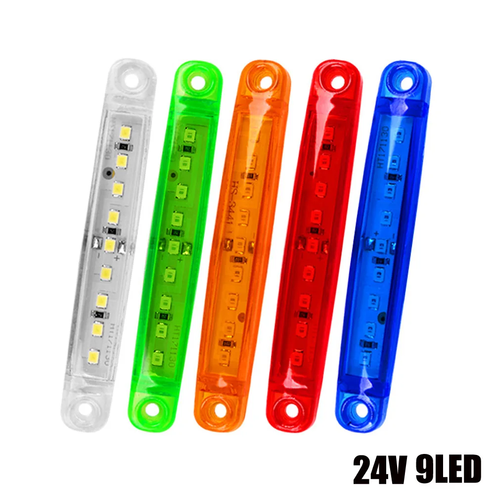 1x Universal 24V 5W 9 LED Auto Side Marker Indicator Lights Car Waterproof External Lights Tail Light Side Marker Light
1x Universal 24V 5W 9 LED Auto Side Marker Indicator Lights Car Waterproof External Lights Tail Light Side Marker Light