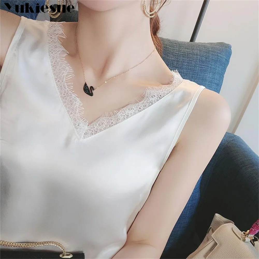 Summer Korean Fashion Silk Women Camis Streetwear Satin Sexy Tops Lace Sleeveless White Female Tank Tops XXXL White Shirt
Summer Korean Fashion Silk Women Camis Streetwear Satin Sexy Tops Lace Sleeveless White Female Tank Tops XXXL White Shirt