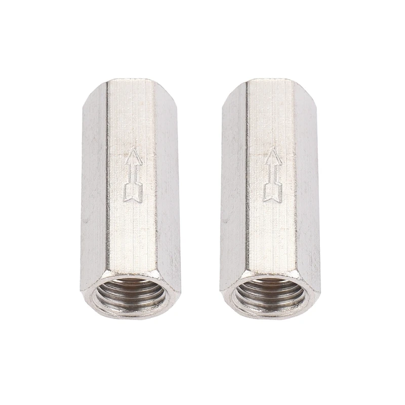 2X Brass 1/4 Inch Threaded BSPP Female Full Port One Way Air Check Gas Oil Water Valve
2X Brass 1/4 Inch Threaded BSPP Female Full Port One Way Air Check Gas Oil Water Valve