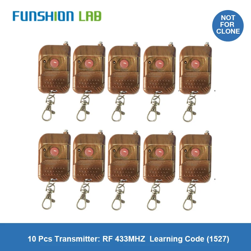 FUNSHION 433 Mhz Universal Wireless Remote Control Learning Code 433Mhz Transmitter For Gate Garage Opener Electric Door Fob Key
FUNSHION 433 Mhz Universal Wireless Remote Control Learning Code 433Mhz Transmitter For Gate Garage Opener Electric Door Fob Key