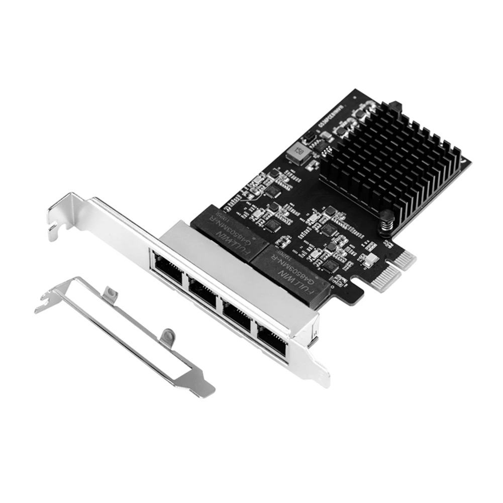 

IOCREST 1G 4 порта PCIe RJ45 Lan 10/100/1000 Мбит/с Realtek 2500 H чип четырехсерверная сетевая карта Gigabit Ethernet Проводная Игра NIC