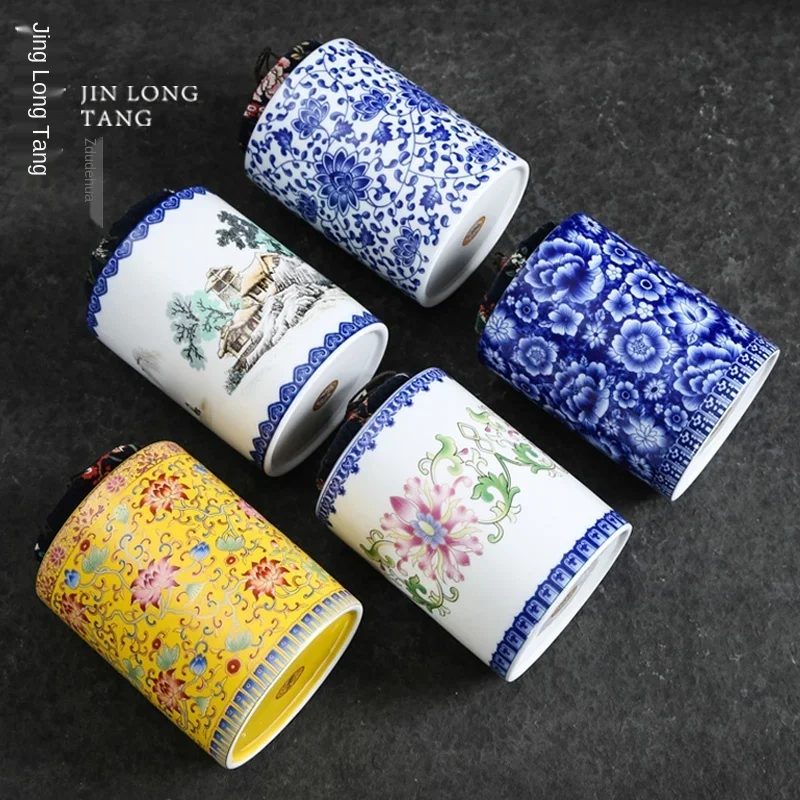 Ceramic Tea Containers Blue Pattern Enamel Large Sealed Tea Pot Pu'er Tea Box Tea Storage Pot Tea Tins Tea Storage Tea Jar
Ceramic Tea Containers Blue Pattern Enamel Large Sealed Tea Pot Pu'er Tea Box Tea Storage Pot Tea Tins Tea Storage Tea Jar