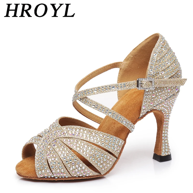 HROYL Latin Dance-Shoes For Women Ballroom Dance High Heels Ladies Tango Waltz Shoes Rhinestone Salsa Sandals
HROYL Latin Dance-Shoes For Women Ballroom Dance High Heels Ladies Tango Waltz Shoes Rhinestone Salsa Sandals