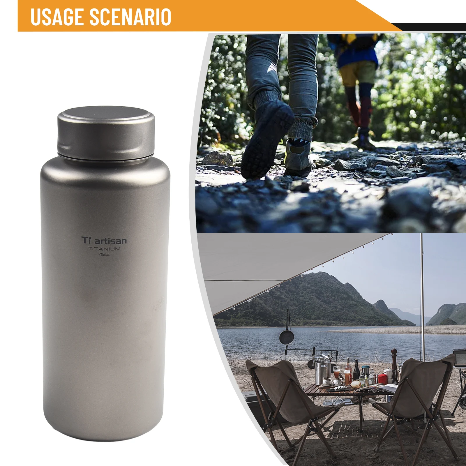 1pc 700ml/1000ml Titanium Water Bottle Outdoor Camping Leakproof Tea Coffee Drinking Mug Fall-Resistant Camping Water Bottle
1pc 700ml/1000ml Titanium Water Bottle Outdoor Camping Leakproof Tea Coffee Drinking Mug Fall-Resistant Camping Water Bottle