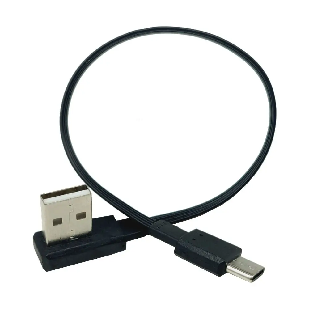 

Кабель для передачи данных с углом 90 градусов на USB 2,0 штекер USB Type-C штекер левый правый вверх вниз плоский кабель 0,1 м/0,2 м/0,5 м