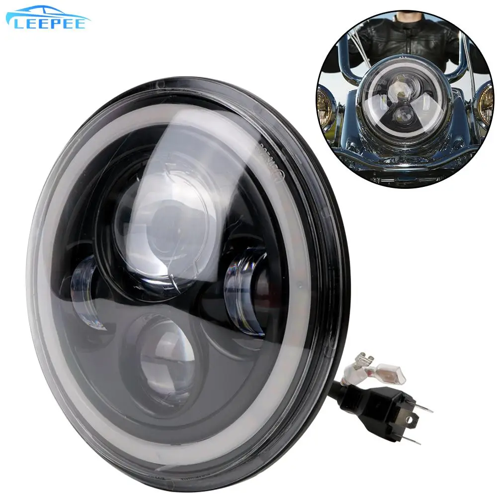 Автомобильная светодиодная фара LEEPEE DRL ближнего/дальнего света, лампа с кольцом ореола янтарного цвета «ангельский глаз», 7 дюймов, для нива,... 
Автомобильная светодиодная фара LEEPEE DRL ближнего/дальнего света, лампа с кольцом ореола янтарного цвета «ангельский глаз», 7 дюймов, для нива,...