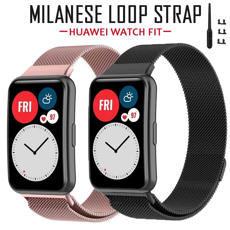 Band For Huawei Watch FIT Strap Magnetic Loop stainless steel watchband metal bracelet correa for Huawei Watch fit Accessories
Band For Huawei Watch FIT Strap Magnetic Loop stainless steel watchband metal bracelet correa for Huawei Watch fit Accessories