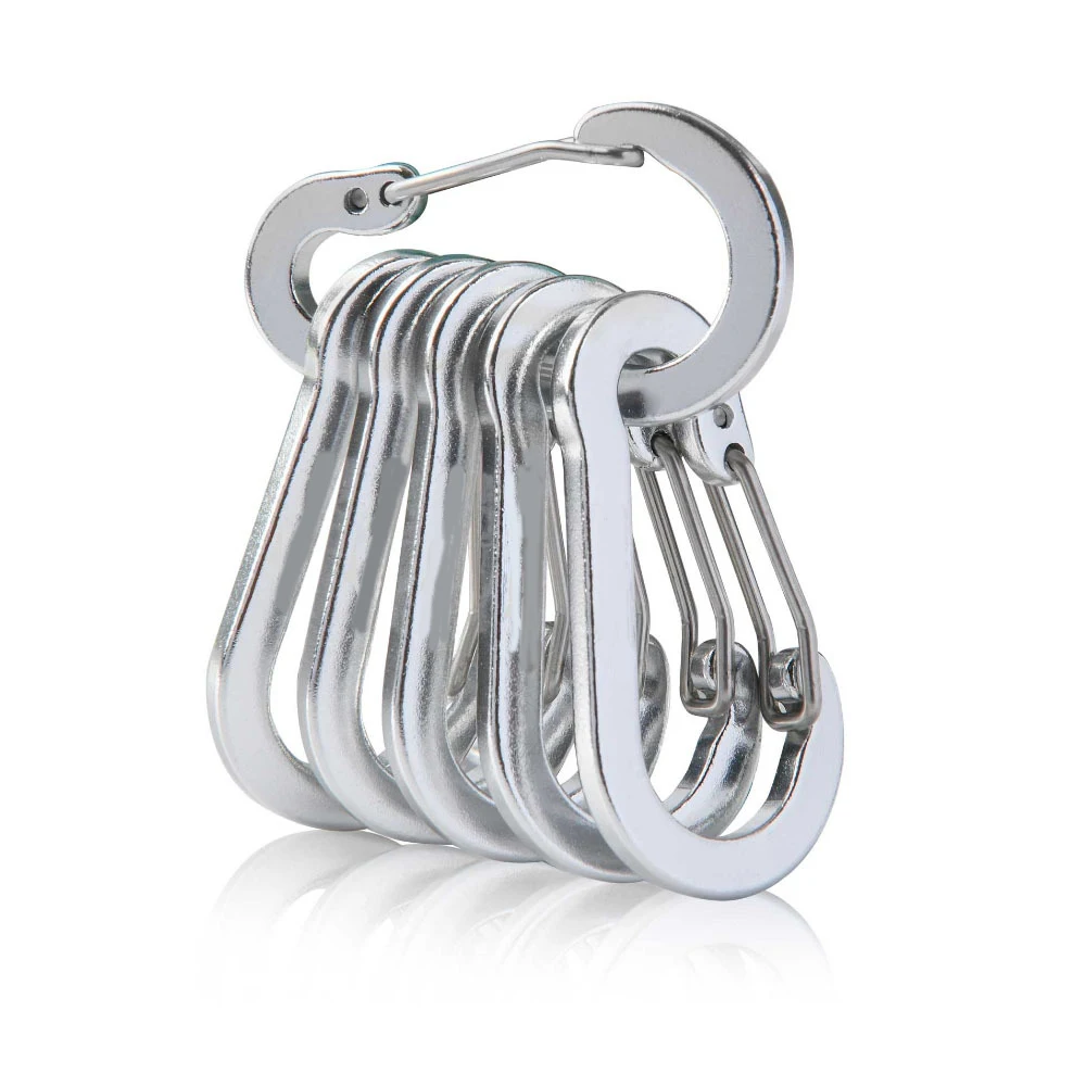 6pcs Outdoor Camping Multi Tool Mountaineering Buckle Steel Small Carabiner Clips Fishing Climbing Acessories Dropshipping
6pcs Outdoor Camping Multi Tool Mountaineering Buckle Steel Small Carabiner Clips Fishing Climbing Acessories Dropshipping