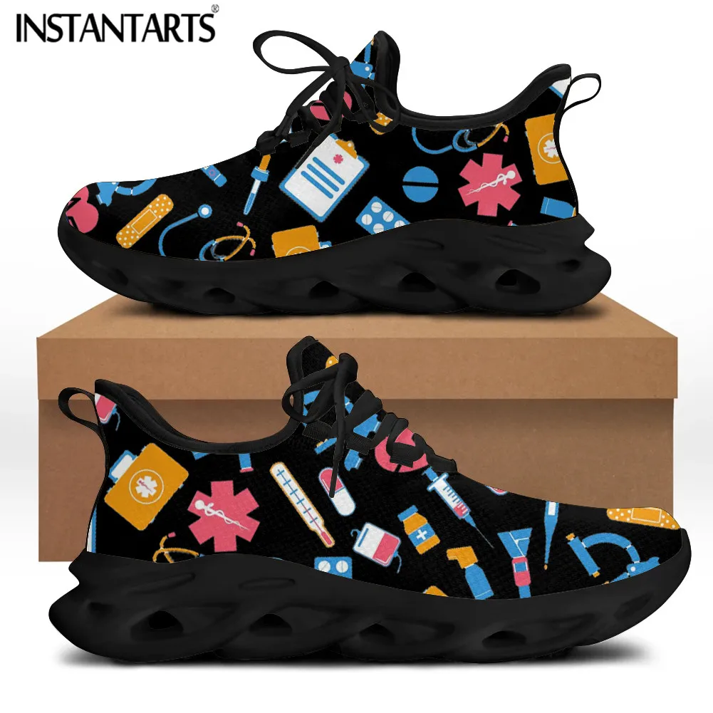 INSTANTARTS Fashion EMT and Medical Tools Pattern Mesh Sneakers for Women Breathable Lace up Platform Swing Shoes Female Zapatos
INSTANTARTS Fashion EMT and Medical Tools Pattern Mesh Sneakers for Women Breathable Lace up Platform Swing Shoes Female Zapatos