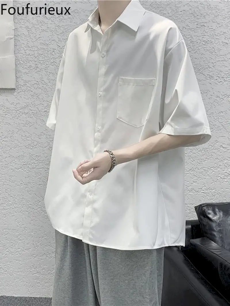 Foufurieux High Quality Basic Short Sleeve Shirts Mens 2022 Summer Fashion Oversized Streetwear Loose Fit Button Blouse Clothes
Foufurieux High Quality Basic Short Sleeve Shirts Mens 2022 Summer Fashion Oversized Streetwear Loose Fit Button Blouse Clothes