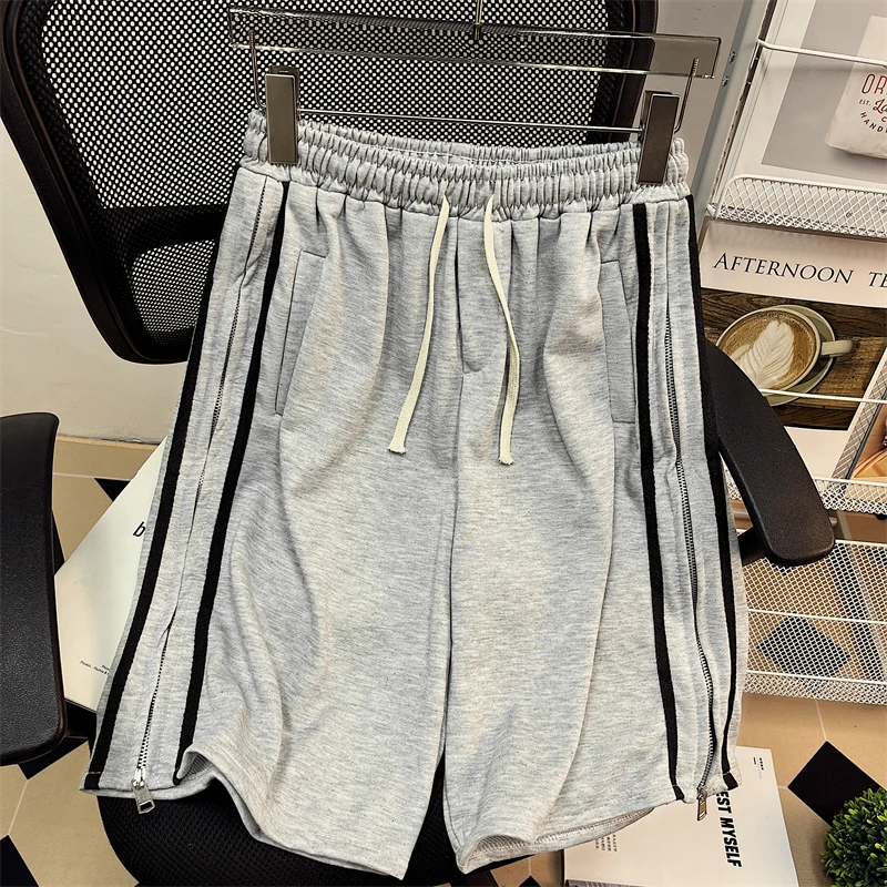 Summer Casual Shorts Ins Tide Brand Solid Color Loose Straight Drape Five-point Sports Pants Five-point Pants Trendy Ins 
Summer Casual Shorts Ins Tide Brand Solid Color Loose Straight Drape Five-point Sports Pants Five-point Pants Trendy Ins