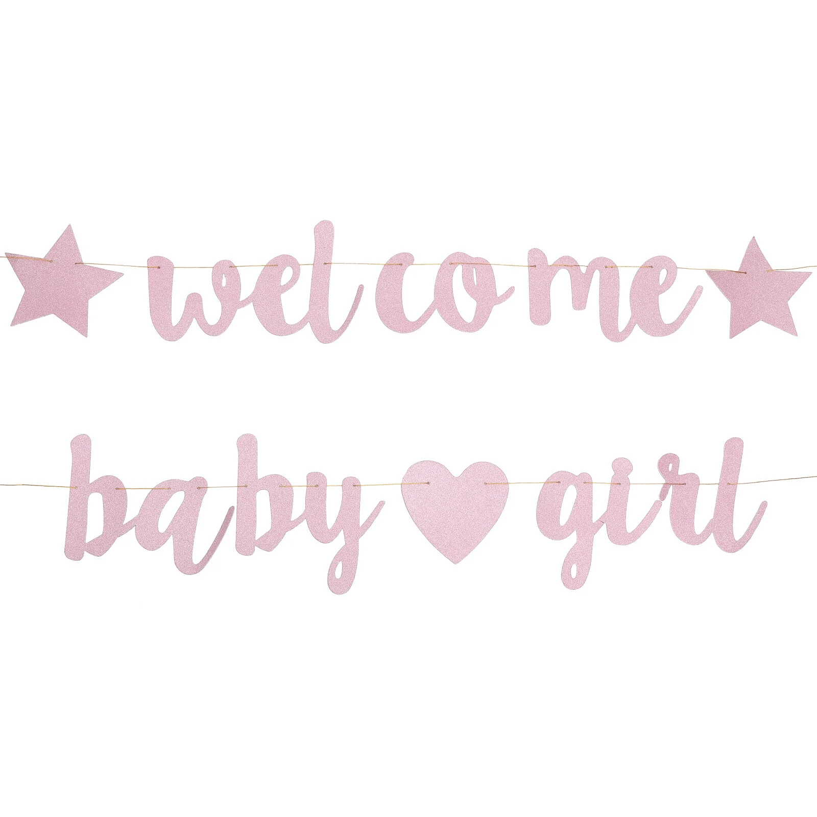 

Baby Party Latte Shower Banners Birthday Gender Reveal Supply Welcome Flag Paper Glitter Hanging Flags Infant Gifts