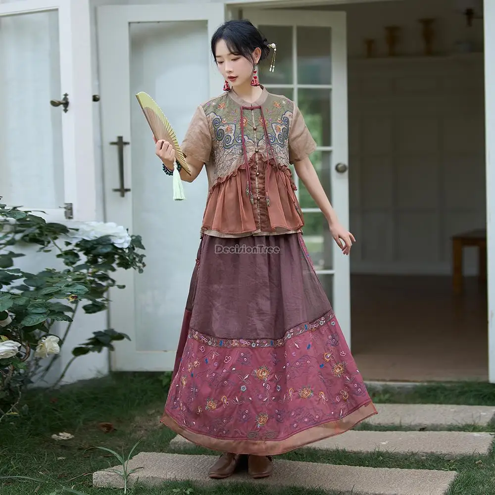 2023 китайский этнический стиль вышивка хлопок лен воротник стойка короткий рукав короткая рубашка новый китайский летний национальный Топ s272
2023 китайский этнический стиль вышивка хлопок лен воротник стойка короткий рукав короткая рубашка новый китайский летний национальный Топ s272