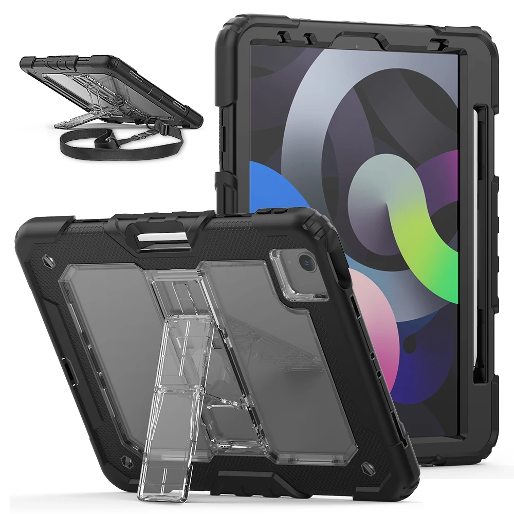 Tablet Case for ipad Air 4 case 2020 10.9 Soft Silicone Shockproof With Neck Strap Kickstand Protective Cover for iPad Pro 11
Tablet Case for ipad Air 4 case 2020 10.9 Soft Silicone Shockproof With Neck Strap Kickstand Protective Cover for iPad Pro 11