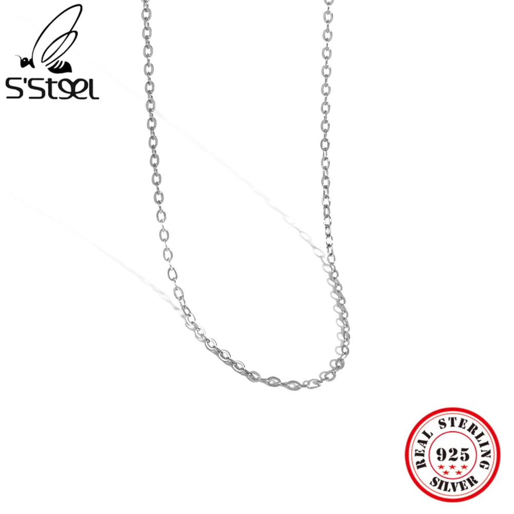 S'STEEL Sterling Silver 925 Luxury Necklaces For Women Minimalist Gold Design Cross Chain Texture Accessories Fine Jewellery
S'STEEL Sterling Silver 925 Luxury Necklaces For Women Minimalist Gold Design Cross Chain Texture Accessories Fine Jewellery