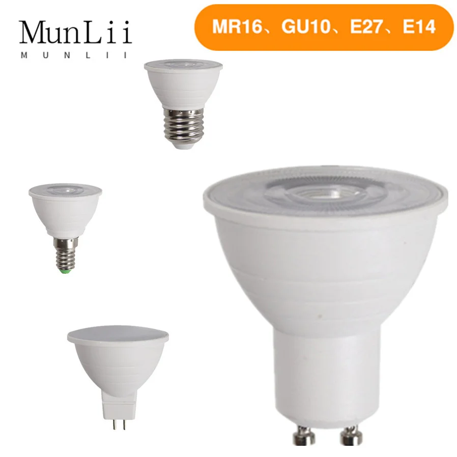 

MunLii LED E27 GU10 Spot Light LED Bulb 5W E14 LED Lamp 220V Spotlight MR16 7W Lampada Corn Light Bulb gu 10 Ampoule 2835