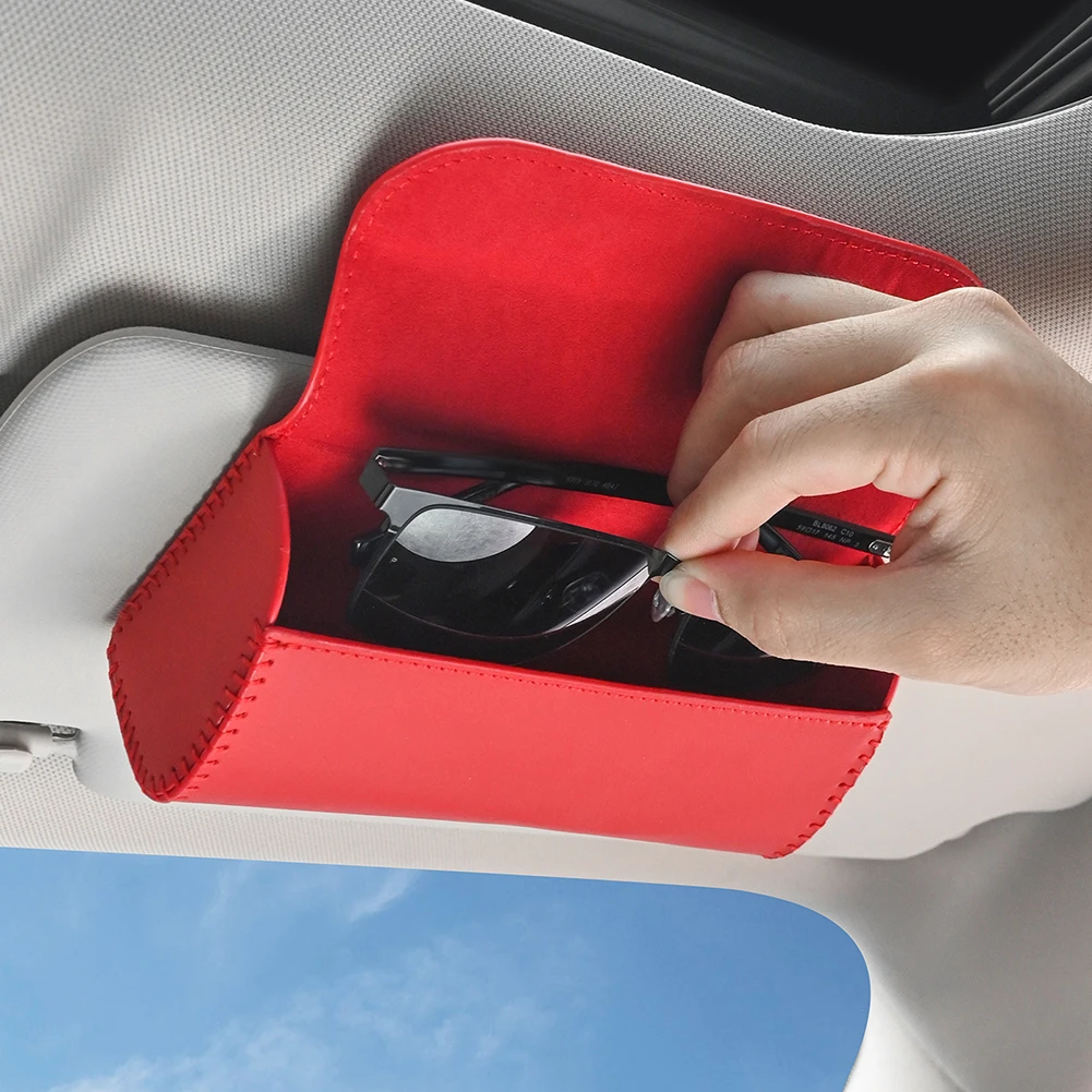 Case for Car Sun Visor Sunglasses case clip Hanger Magnetic Fastener Sunglasses Holder PU Leather Storage glasses holder box
Case for Car Sun Visor Sunglasses case clip Hanger Magnetic Fastener Sunglasses Holder PU Leather Storage glasses holder box