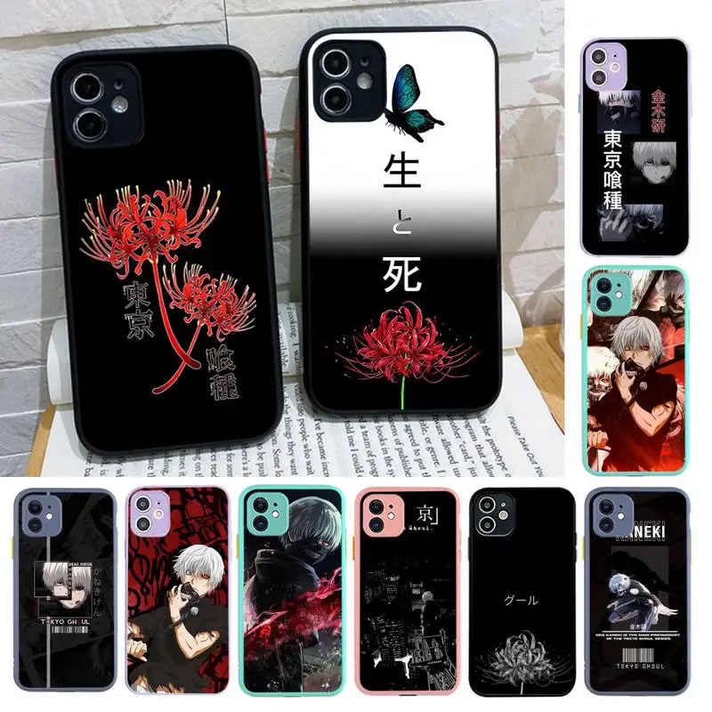 

Anime Tokyo Ghoul Phone Case for iPhone X XR XS 7 8 Plus 11 12 13 pro MAX 13mini Translucent Matte Case