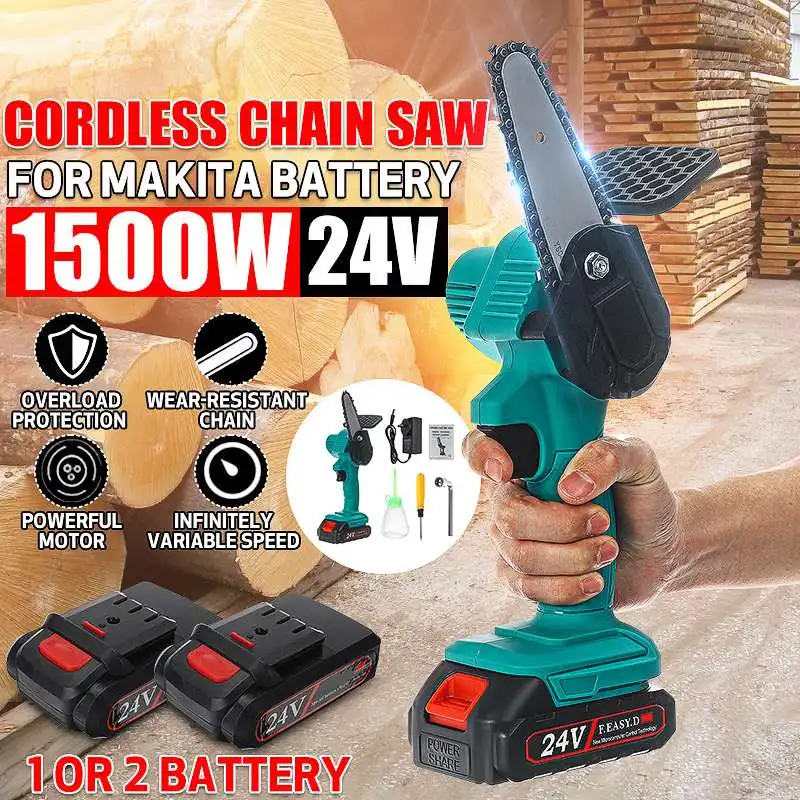 21V Rechargeable Portable Electric Saws Household Woodworking Chainsaw Garden Mini Electric Chain Saw with Battery
21V Rechargeable Portable Electric Saws Household Woodworking Chainsaw Garden Mini Electric Chain Saw with Battery
