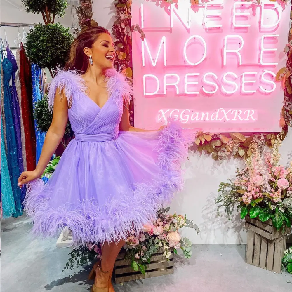 New Arrival V Neck Short Purple Prom Dresses 2023 Hot Lilac Pleated Knee Length Tulle Evening Party Gown for Girls Women Pageant
New Arrival V Neck Short Purple Prom Dresses 2023 Hot Lilac Pleated Knee Length Tulle Evening Party Gown for Girls Women Pageant