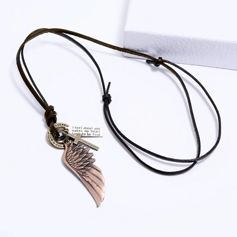 Stylish Male Pendant Necklace Anti-fade Male Necklace Adjustable Angel Wing Pendant Necklace Fashion Accessories Decoration
Stylish Male Pendant Necklace Anti-fade Male Necklace Adjustable Angel Wing Pendant Necklace Fashion Accessories Decoration