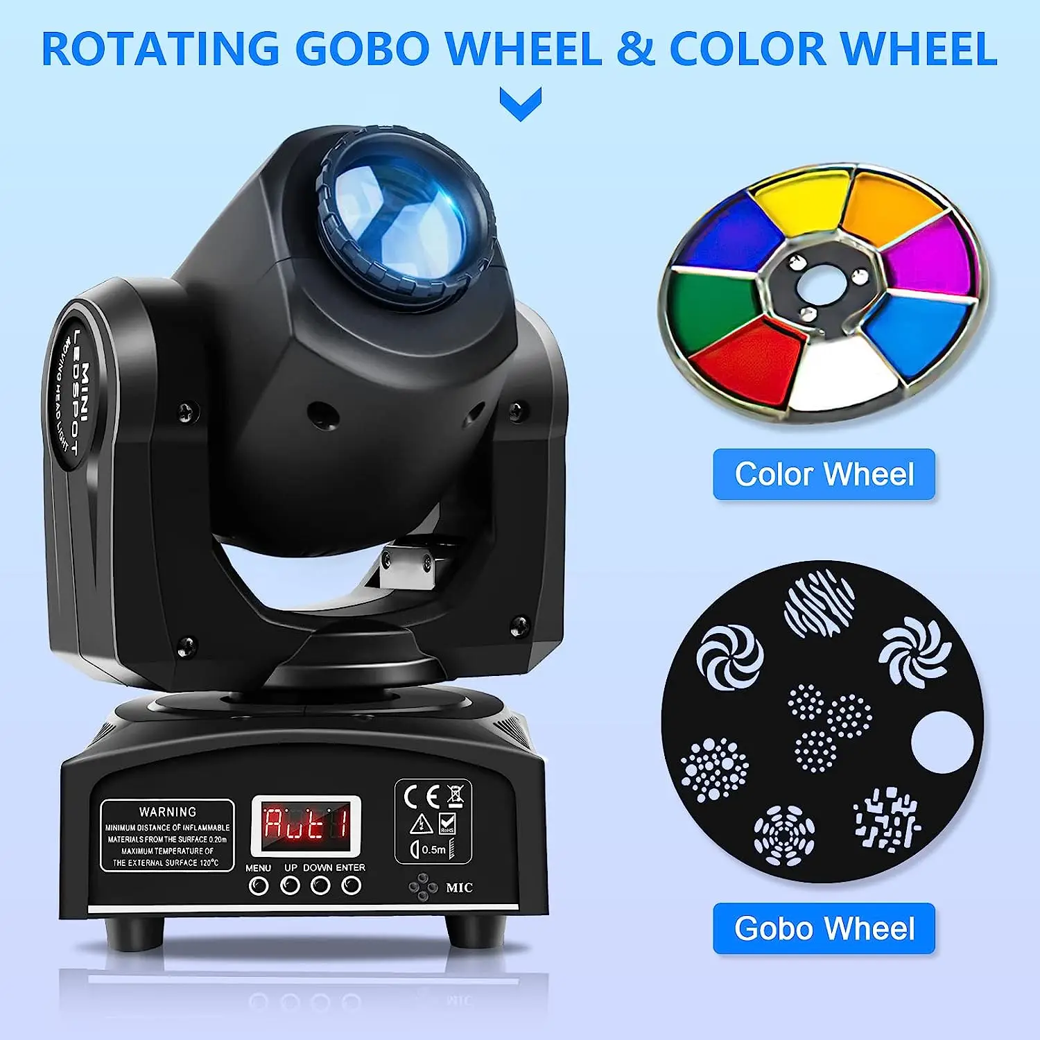 HOLDLAMP Stage Lights Moving Head Lights 8 Gobos 8 Colors 11 Channels 25W Spotlights DMX 512 with Sound Activated 2PCS
HOLDLAMP Stage Lights Moving Head Lights 8 Gobos 8 Colors 11 Channels 25W Spotlights DMX 512 with Sound Activated 2PCS