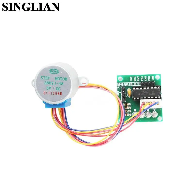 

1set Green ULN2003 Five Line Four Phase Stepper Motor Driver Board Module + 5V Stepper Motor 28BYJ-48 For Arduino