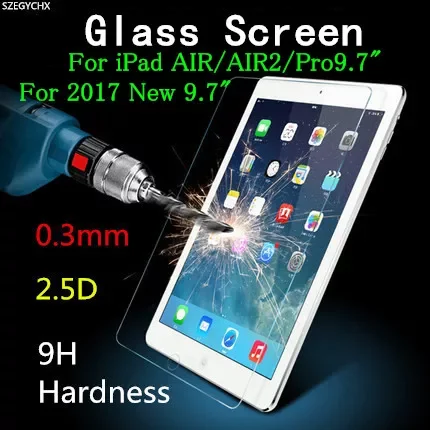 Glass Screen Protector For iPad Air 1 Air 2 Pro 9.7 5th 6th 2017 2018 Explosion Proof Clear Toughened Protective Film
Glass Screen Protector For iPad Air 1 Air 2 Pro 9.7 5th 6th 2017 2018 Explosion Proof Clear Toughened Protective Film