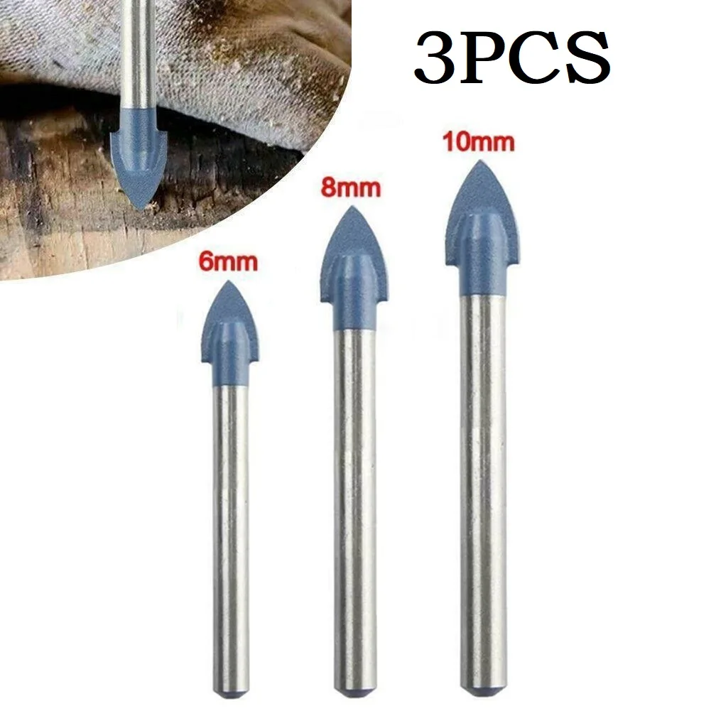 3 Pcs Cross Drill Bits 6-10mm 70mm Tungsten Carbide Tipped Cutter For Glass Tile Diamond Drilling Cutting Power Tool Accessories
3 Pcs Cross Drill Bits 6-10mm 70mm Tungsten Carbide Tipped Cutter For Glass Tile Diamond Drilling Cutting Power Tool Accessories