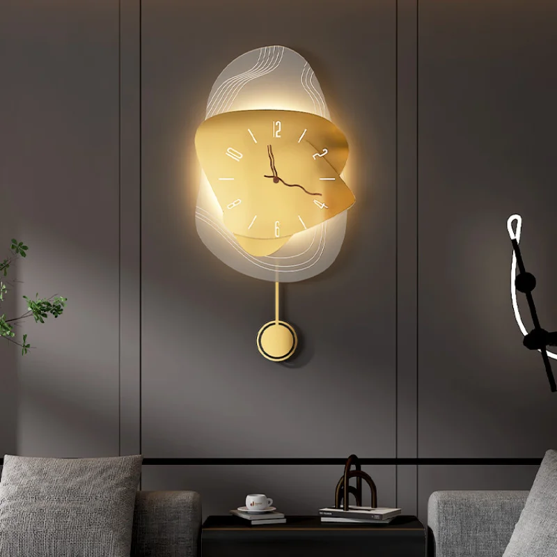 Luxury Light Wall Clock Lamp Modern Minimalist Living Room Decoration Household Fashion Wall Clock
Luxury Light Wall Clock Lamp Modern Minimalist Living Room Decoration Household Fashion Wall Clock
