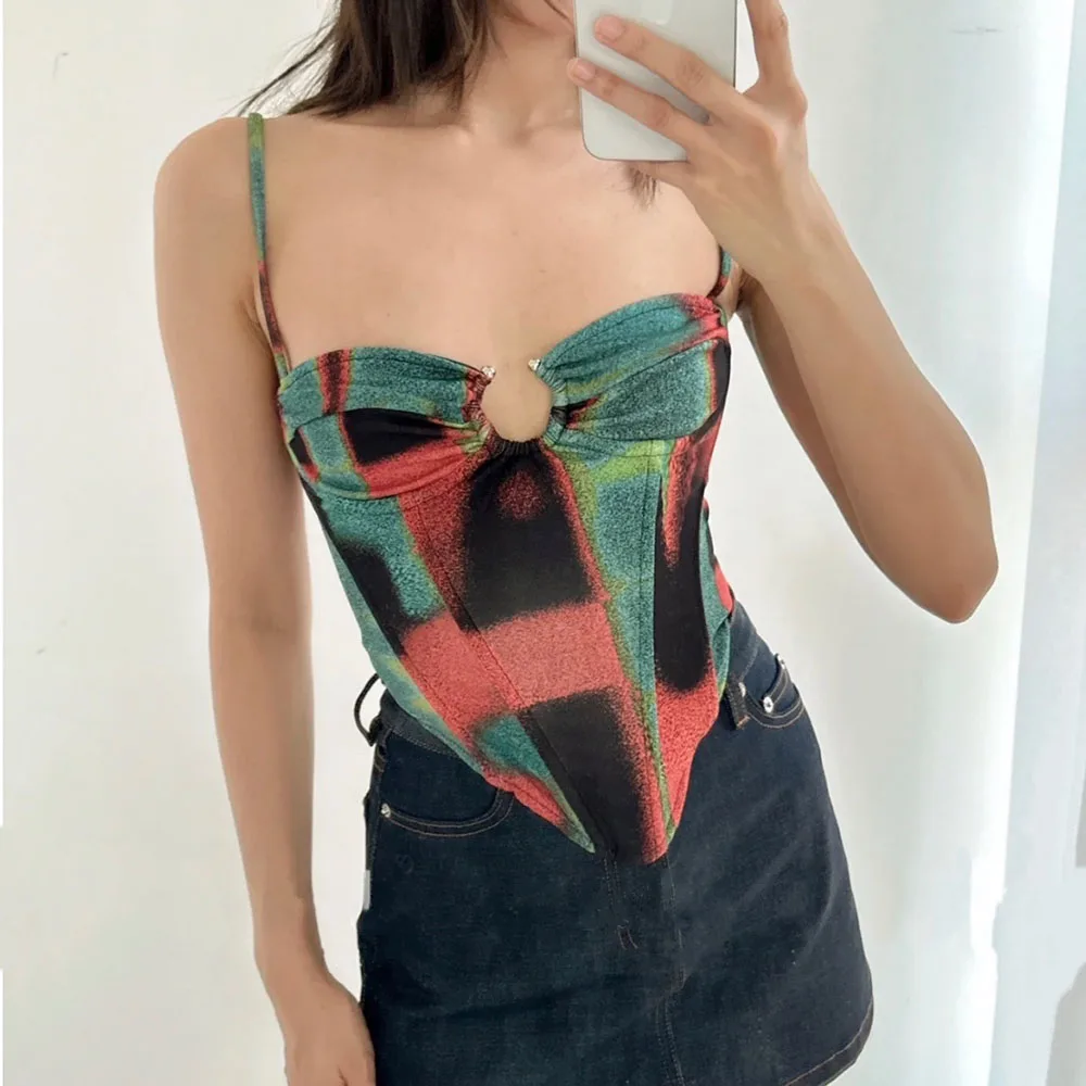 Women's Tank Top 2023 Summer New Y2k Fashion Printed Fishbone Circle Decorative Sexy Casual Peplum Cotton Top
Women's Tank Top 2023 Summer New Y2k Fashion Printed Fishbone Circle Decorative Sexy Casual Peplum Cotton Top