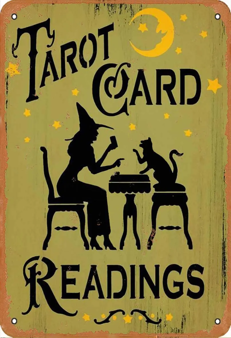 Tarot Card Readings Retro Metal Tin Sign Vintage Aluminum Sign for Home Coffee Wall Decor 8x12 Inch
Tarot Card Readings Retro Metal Tin Sign Vintage Aluminum Sign for Home Coffee Wall Decor 8x12 Inch