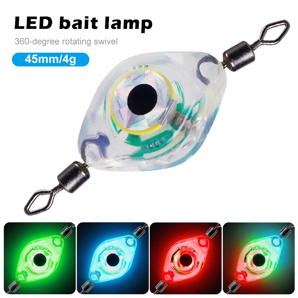 

1 шт. светодиодная рыболовная лампа, светящаяся мини-приманка для рыбалки, светодиодная подсветка для глубокого погружения в воду, в форме глаза, для ловли карпа, окуня, кальмара