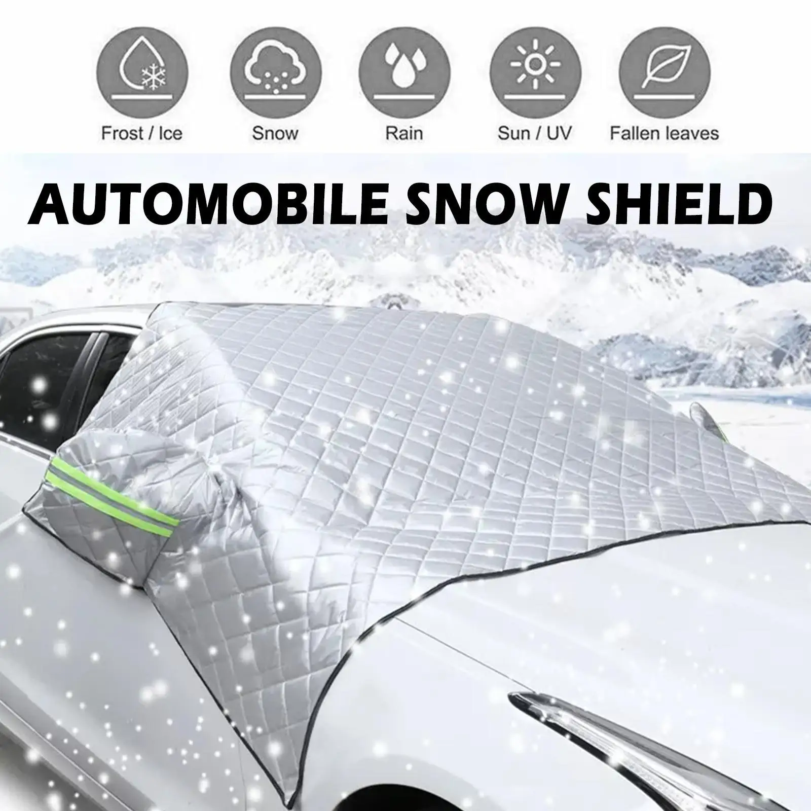 

Car Cover Car Front Windscreen Cover Frostproof Winter Windshield Snowproof Cover Auto Exterior Accessories 180 X 120cm