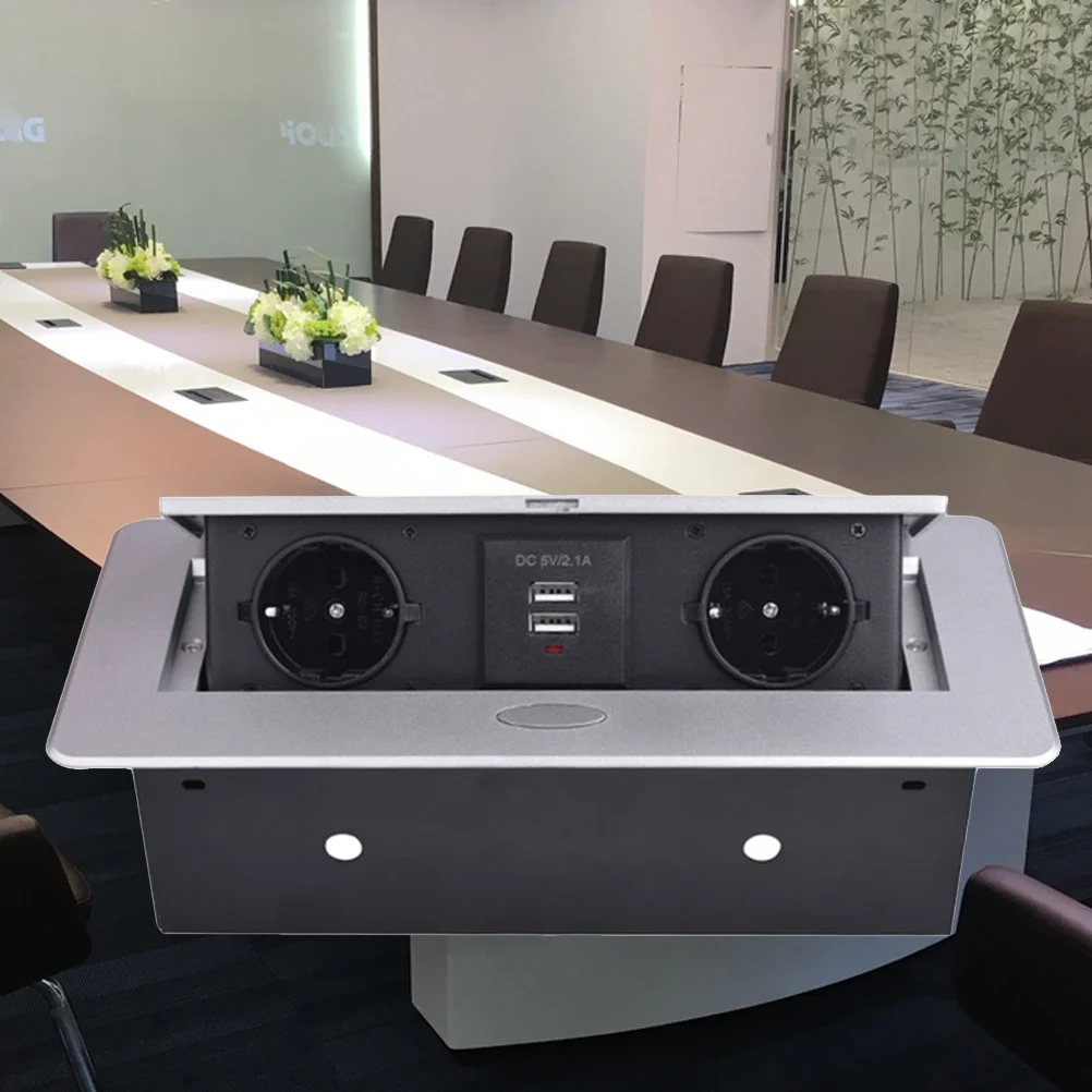1Pc -up Socket Portative Plastic Convenient Damped Connection Box for Meeting Room
1Pc -up Socket Portative Plastic Convenient Damped Connection Box for Meeting Room