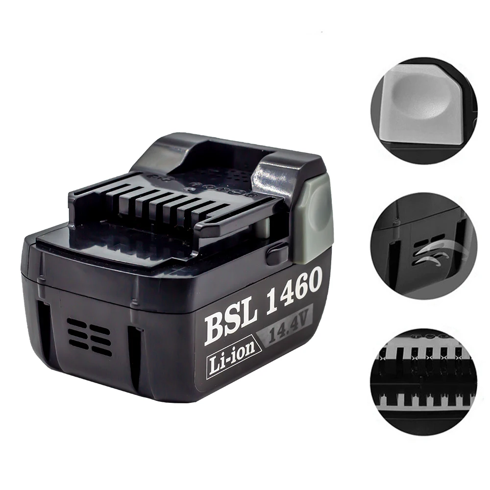 Сменный литий-ионный аккумулятор 14,4 В Ач для HITACHI BSL1430 BSL1440 BSL1450 BSL1460, аккумуляторы для электроинструментов
Сменный литий-ионный аккумулятор 14,4 В Ач для HITACHI BSL1430 BSL1440 BSL1450 BSL1460, аккумуляторы для электроинструментов