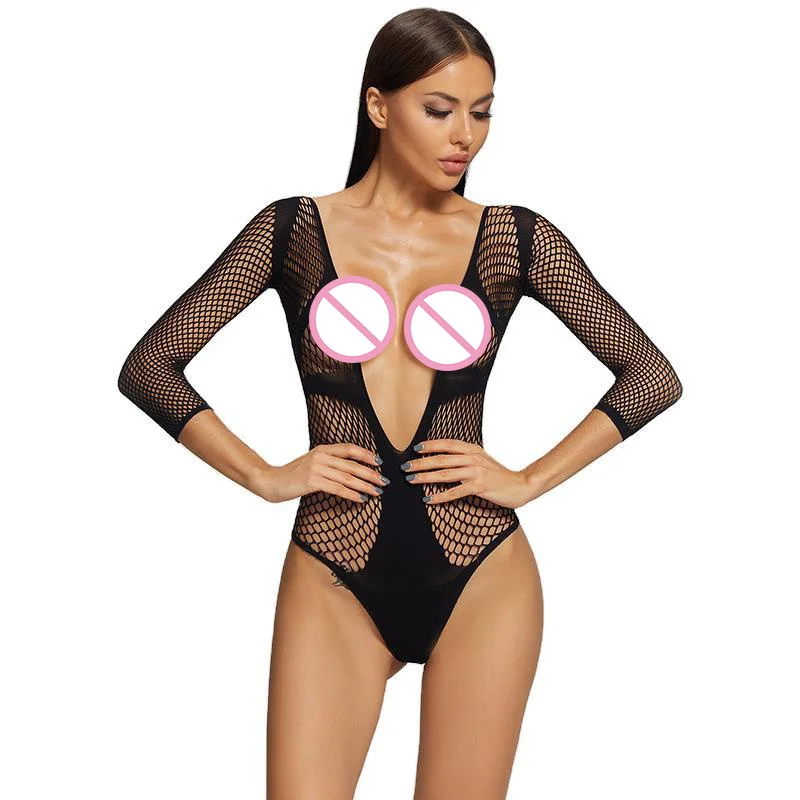 

Intimate Sexy Woman Open Crotch Sexy Lingerie Body Stocking Mesh Jumpsuit Fishnet Nightwear Tights Underwear Nightgown Dress New