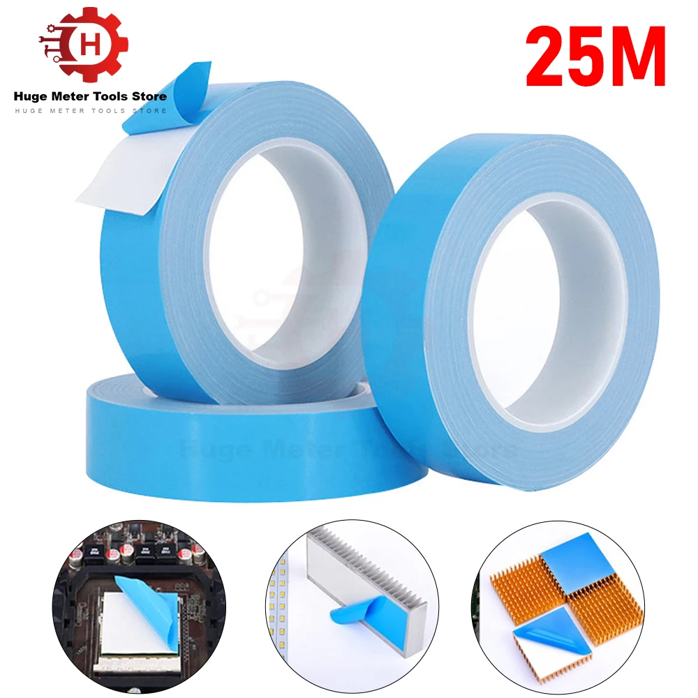0.2MM25M Double Side Thermal Conductive Tape 5-15mm Width Blue Heat Transfer Tape Adhesive Cooling Heatsink for Computer CPU LED
0.2MM25M Double Side Thermal Conductive Tape 5-15mm Width Blue Heat Transfer Tape Adhesive Cooling Heatsink for Computer CPU LED