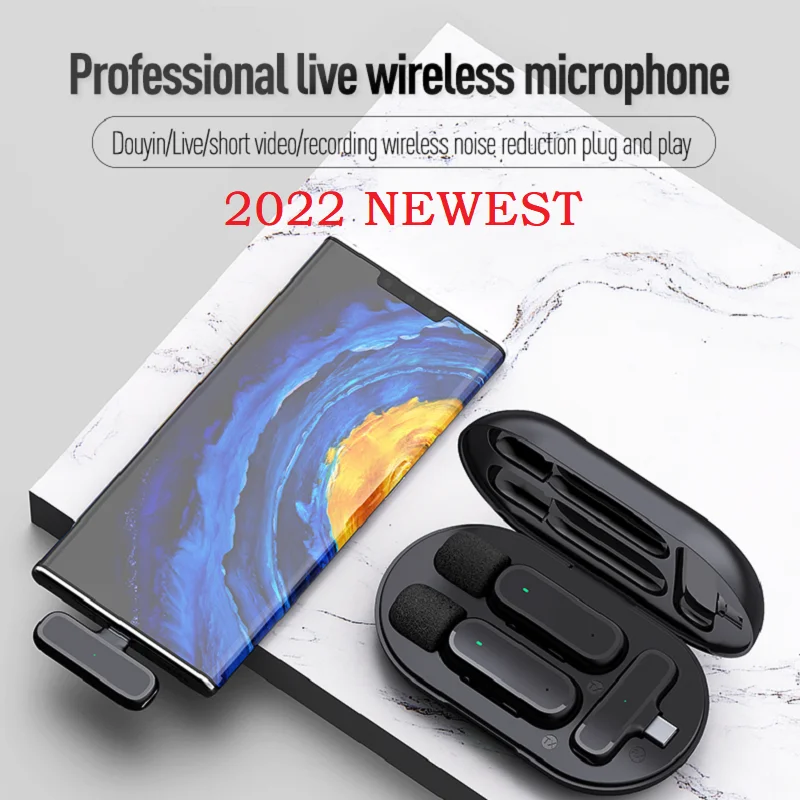 Wireless Lapel Microphone Portable Audio Video Recording Mic For IPhone Android Lavalier Microphone K60 with Changing Box 1to2
Wireless Lapel Microphone Portable Audio Video Recording Mic For IPhone Android Lavalier Microphone K60 with Changing Box 1to2