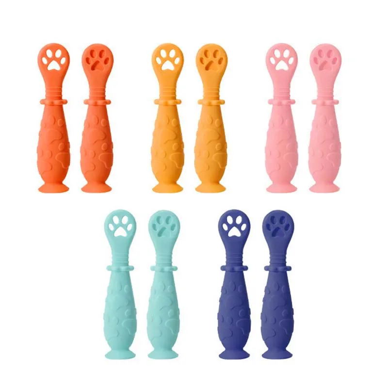 2Pcs/Set Baby Learn Spoon Set Children Tableware Soft Silicone Teether Infant Anti-slip Feeding Training Utensils
2Pcs/Set Baby Learn Spoon Set Children Tableware Soft Silicone Teether Infant Anti-slip Feeding Training Utensils
