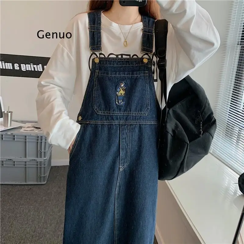Women Sleeveless Denim Suspenders Dress Solid Harajuku Loose Autumn New Fashion Womens Stylish Long Femme Students Dresses
Women Sleeveless Denim Suspenders Dress Solid Harajuku Loose Autumn New Fashion Womens Stylish Long Femme Students Dresses