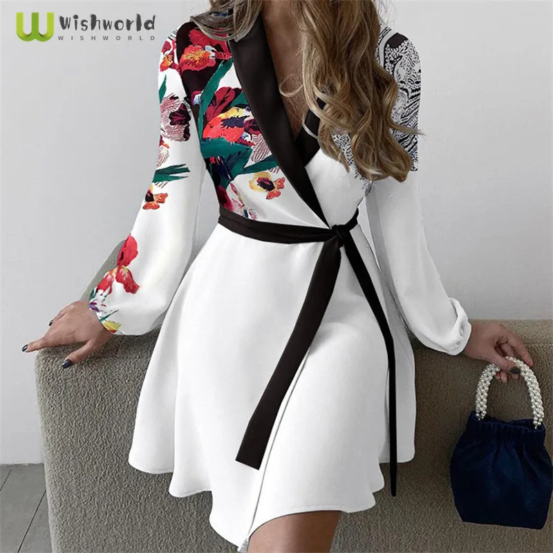 2022 Spring New Vintage Printed Long Sleeved Chiffon Dress Fashion Women's Comfortable Bow Mini Skirt Splicing Party Dress
2022 Spring New Vintage Printed Long Sleeved Chiffon Dress Fashion Women's Comfortable Bow Mini Skirt Splicing Party Dress