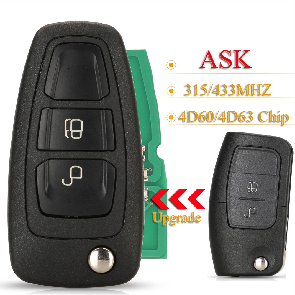 jingyuqin 2 Buttons Modified Flip Remote Car Key 315/433MHz ASK ID60 For Ford Focus Mk1 Mondeo Transit Connect HU101 Blade
jingyuqin 2 Buttons Modified Flip Remote Car Key 315/433MHz ASK ID60 For Ford Focus Mk1 Mondeo Transit Connect HU101 Blade
