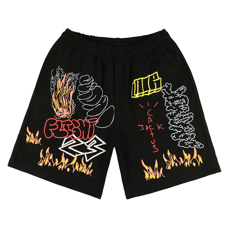 American Amekaji Fashion Trend Cropped Pants Casual Sports Shorts Men's Black Printing Popular Loose Cotton Shorts
American Amekaji Fashion Trend Cropped Pants Casual Sports Shorts Men's Black Printing Popular Loose Cotton Shorts