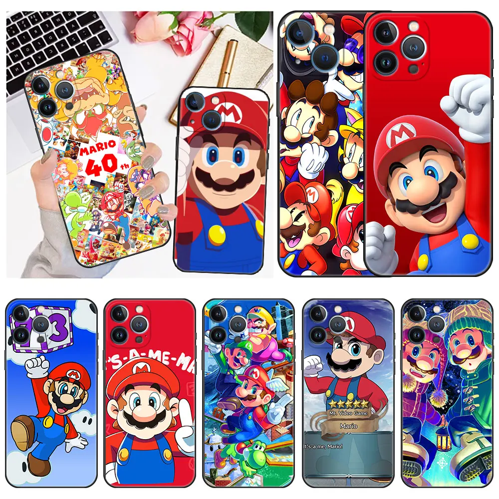 Case For Apple iPhone 13 11 12 Pro 7 XR X XS Max Black Soft Phone Funda 8 6 6s Plus 5 5S SE 2022 Cover Cartoon Super Mario 
Case For Apple iPhone 13 11 12 Pro 7 XR X XS Max Black Soft Phone Funda 8 6 6s Plus 5 5S SE 2022 Cover Cartoon Super Mario