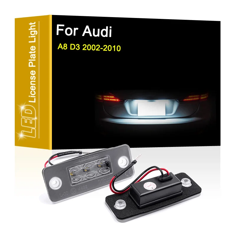 12V LED Number Plate Lamp For Audi A8 D3 2002 2003 2004 2005 2006 2007 2008 2009 2010 White License Plate Light Assembly
12V LED Number Plate Lamp For Audi A8 D3 2002 2003 2004 2005 2006 2007 2008 2009 2010 White License Plate Light Assembly