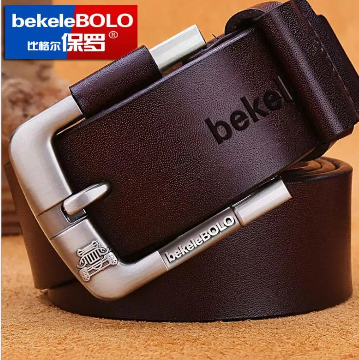 

Men Belt New Men's 3.8cm Business Casual Cow Leather Belt Male Waistband Pin Buckle Suit Pants Belts for Men 110-125cm