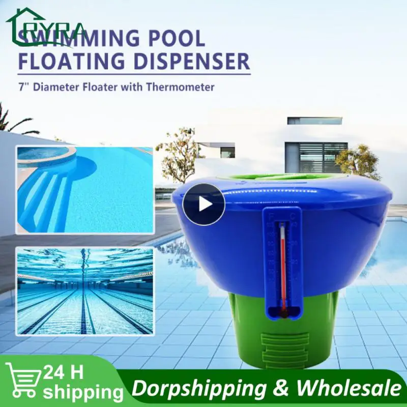 Swimming Pool Floating Chemical Chlorine Dispenser With Thermometer Disinfection Automatic Applicator Pump Pool Cleaning Tools
Swimming Pool Floating Chemical Chlorine Dispenser With Thermometer Disinfection Automatic Applicator Pump Pool Cleaning Tools