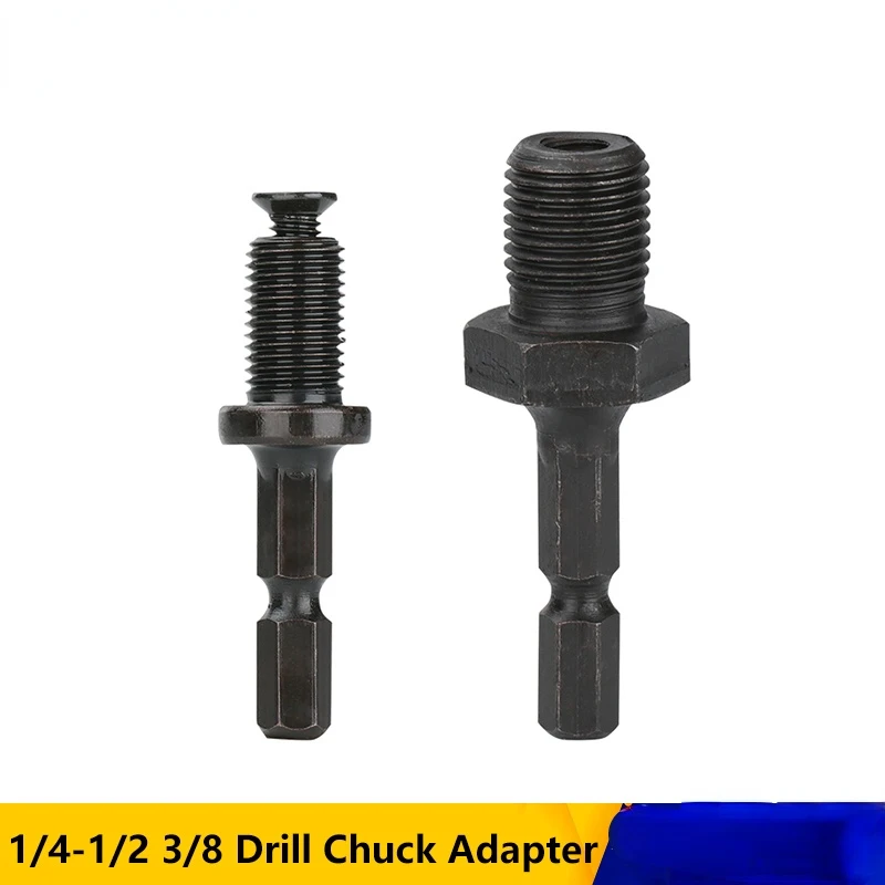 Drilling Bit Accessory Drill Chuck Adapter 1/4" Hex Shank Adapter to 1/2" 3/8" Male Thread w Reverse Screw For Drill Chuck
Drilling Bit Accessory Drill Chuck Adapter 1/4" Hex Shank Adapter to 1/2" 3/8" Male Thread w Reverse Screw For Drill Chuck